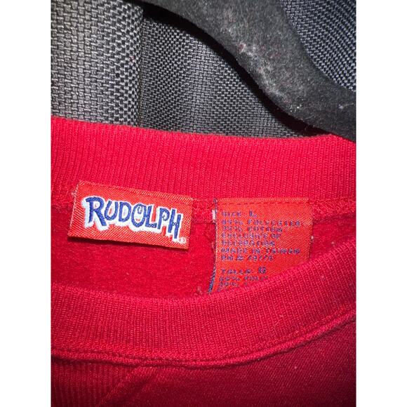 Ugly Christmas Sweater Xmas Sweatshirt Crewneck Size Large Rudolph - Picture 2 of 3